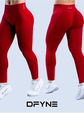 DFYNE Red Impact Leggings BNWT Size Small